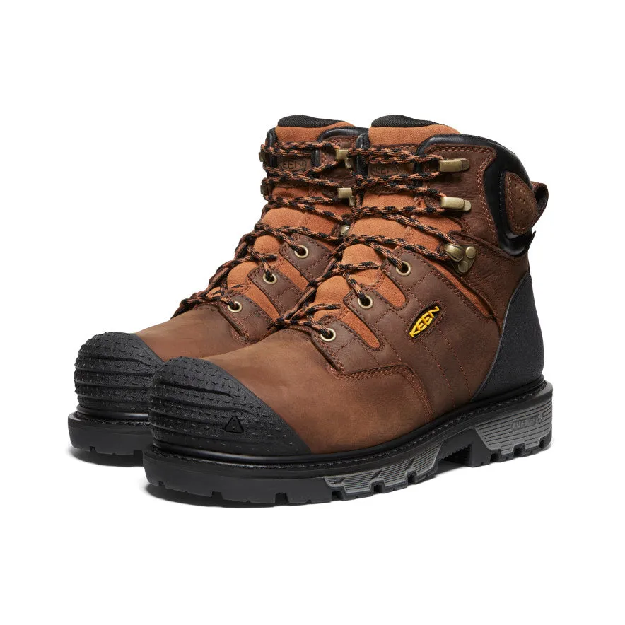 Keen Men's Camden 6" Waterproof Boot (Carbon Toe)  |  Leather Brown/Black