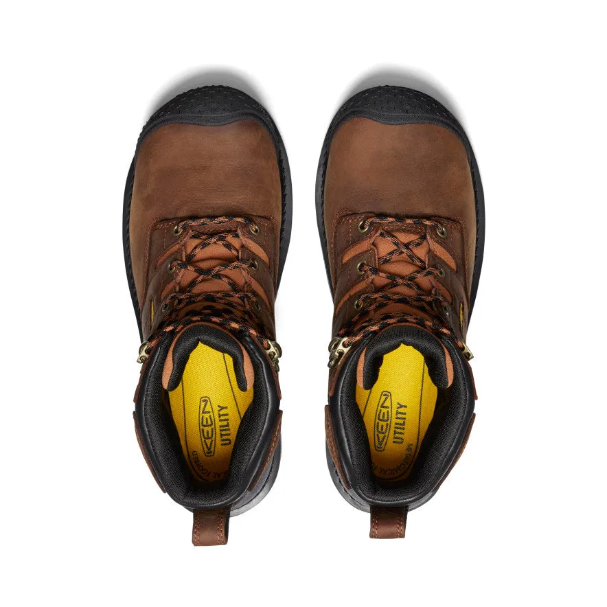 Keen Men's Camden 6" Waterproof Boot (Carbon Toe)  |  Leather Brown/Black