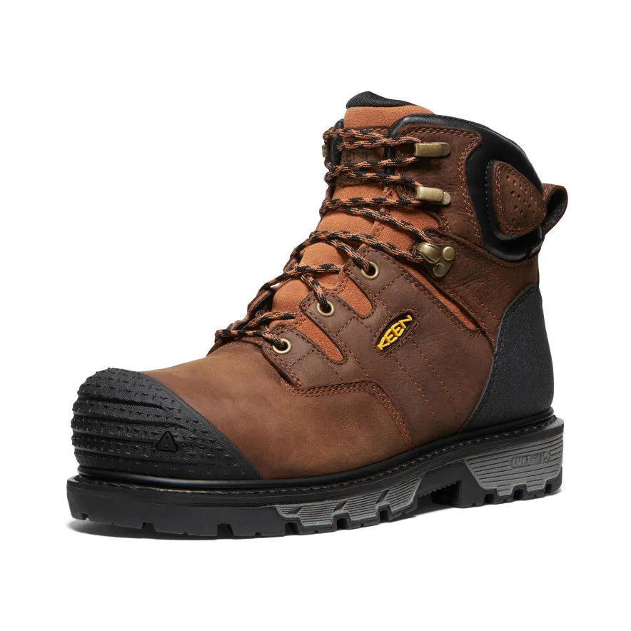 Keen Men's Camden 6" Waterproof Boot (Carbon Toe)  |  Leather Brown/Black