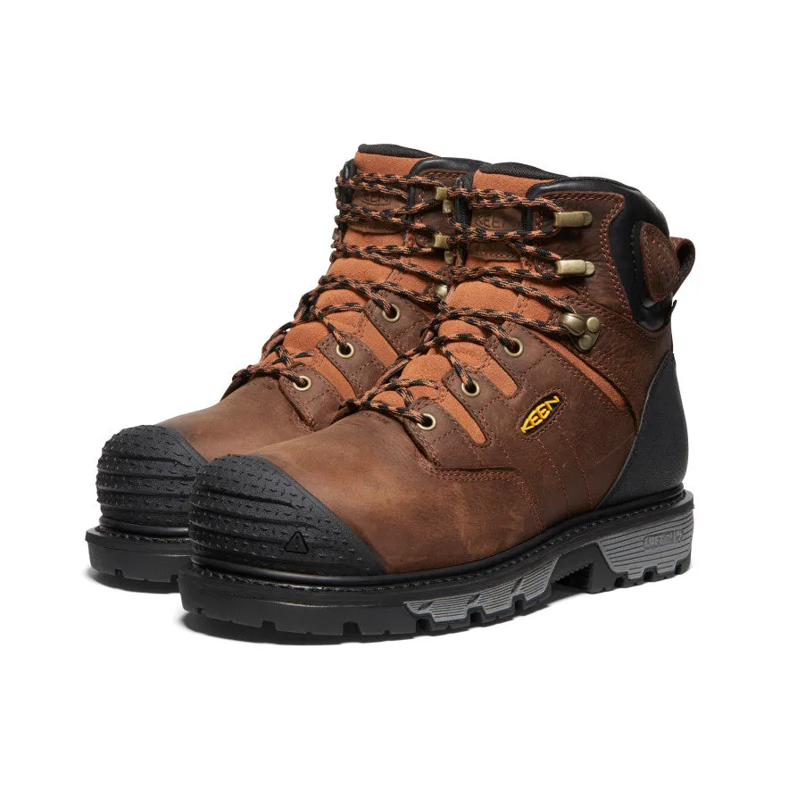 Keen Men's Camden 6" Waterproof Boot INT MET (Carbon Toe)  |  Leather Brown/Black
