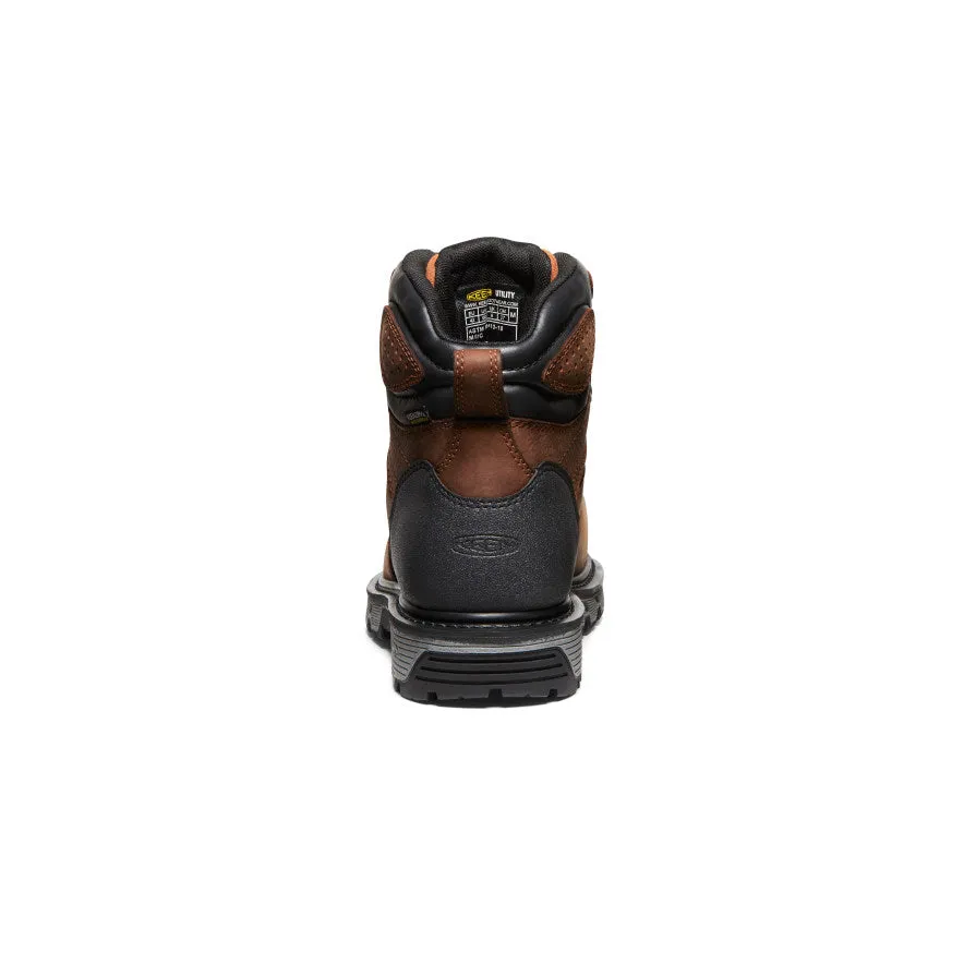 Keen Men's Camden 6" Waterproof Boot INT MET (Carbon Toe)  |  Leather Brown/Black