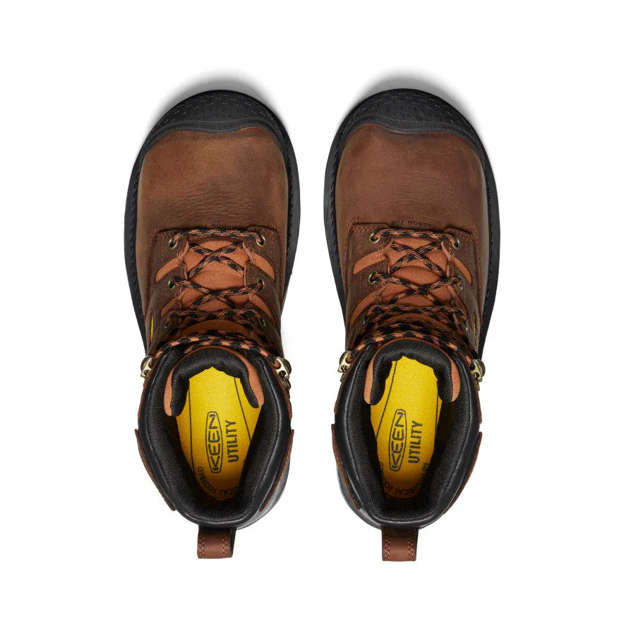 Keen Men's Camden 6" Waterproof Boot INT MET (Carbon Toe)  |  Leather Brown/Black