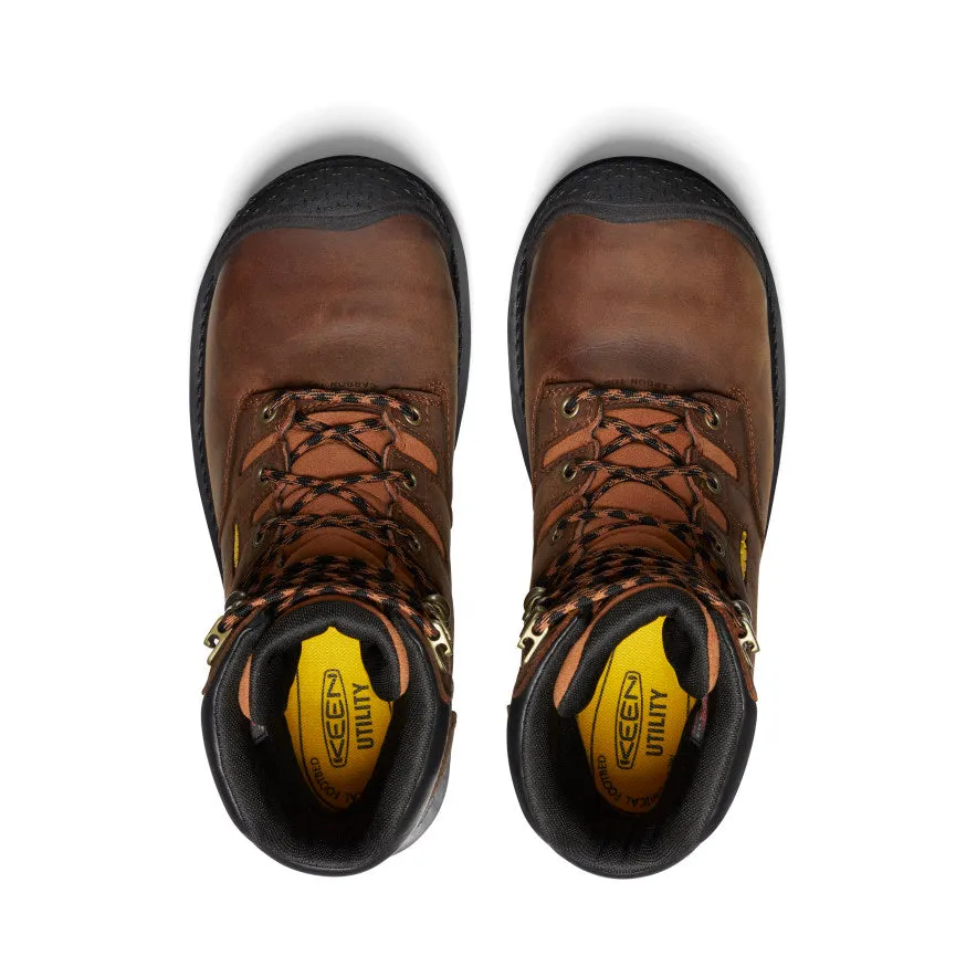 Keen Men's Camden 8" Insulated Waterproof Boot (Carbon Toe)  |  Leather Brown/Black