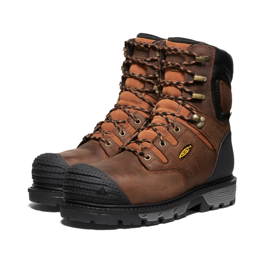Keen Men's Camden 8" Insulated Waterproof Boot (Carbon Toe)  |  Leather Brown/Black