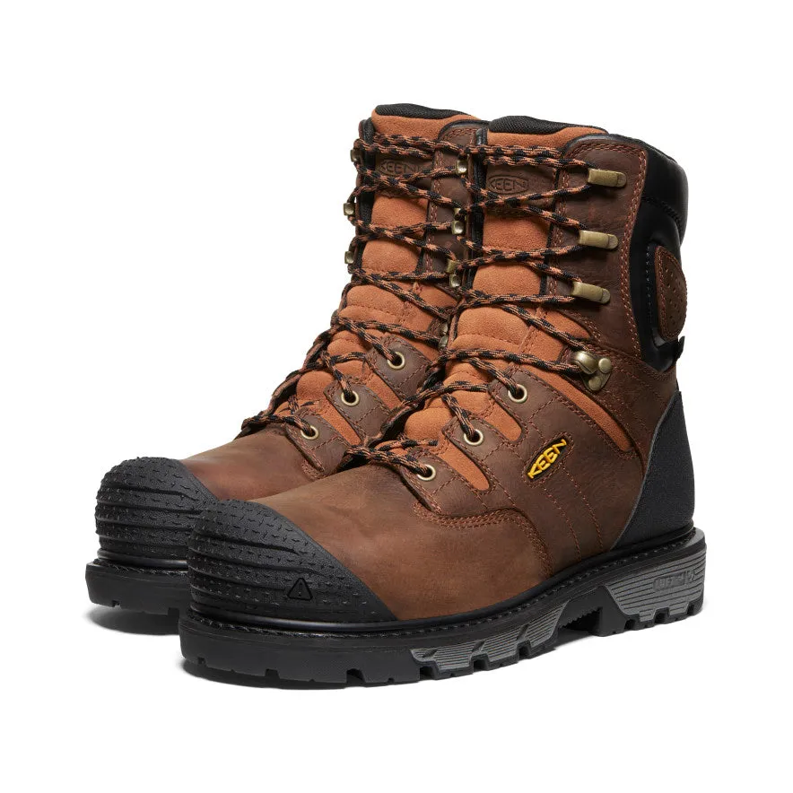 Keen Men's Camden 8" Waterproof Boot (Carbon Toe)  |  Leather Brown/Black