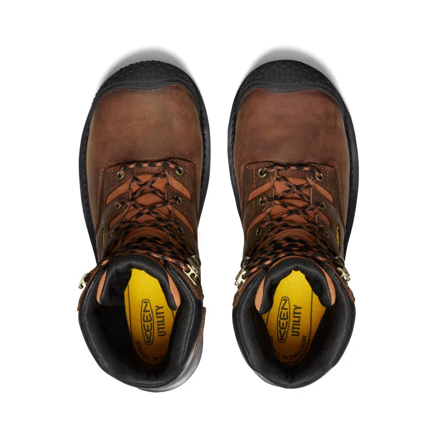 Keen Men's Camden 8" Waterproof Boot (Carbon Toe)  |  Leather Brown/Black