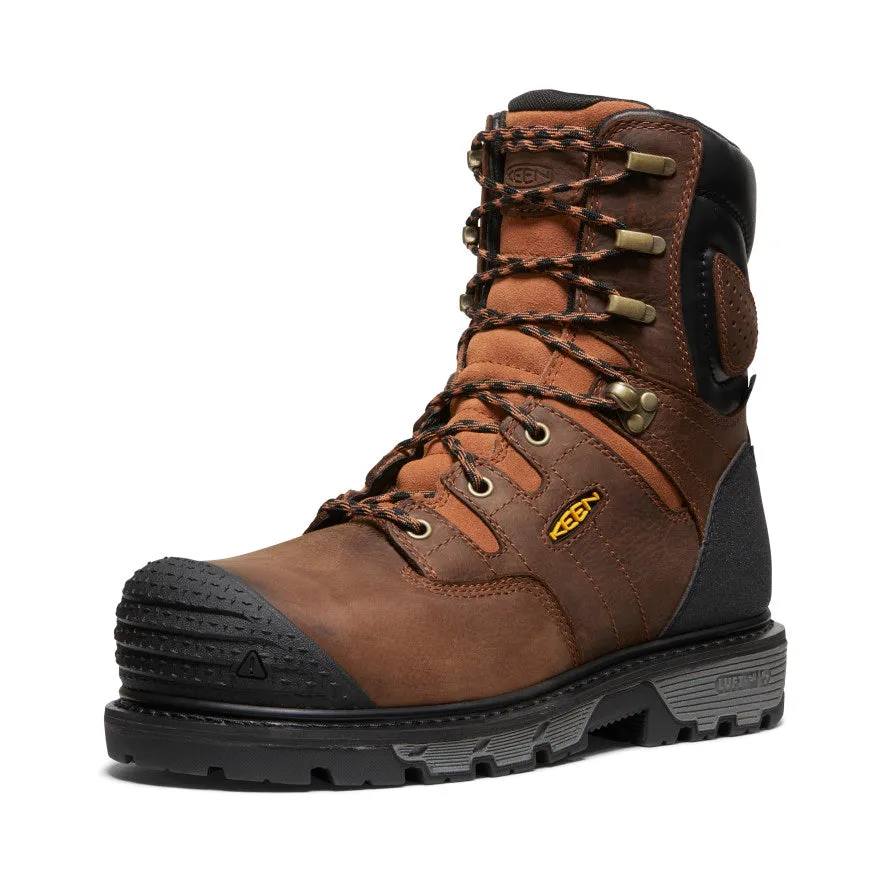 Keen Men's Camden 8" Waterproof Boot (Carbon Toe)  |  Leather Brown/Black