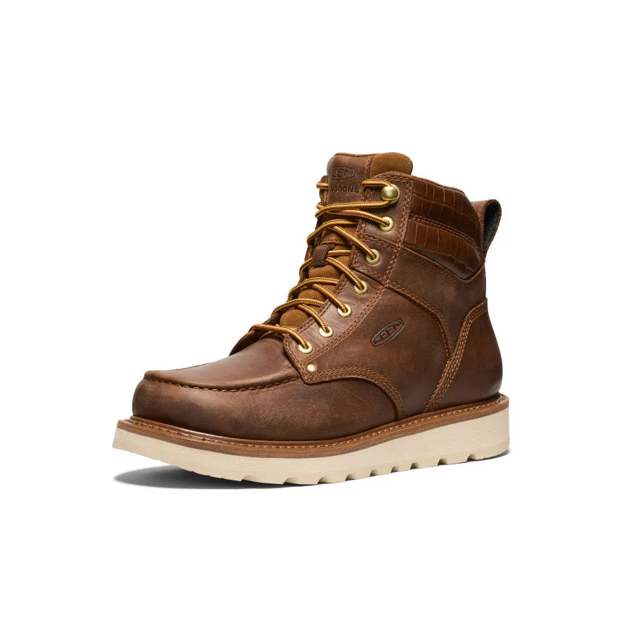 Keen Men's Cincinnati 6" Boot (Soft Toe) x Noon Goons   |  Leather Brown/Off White