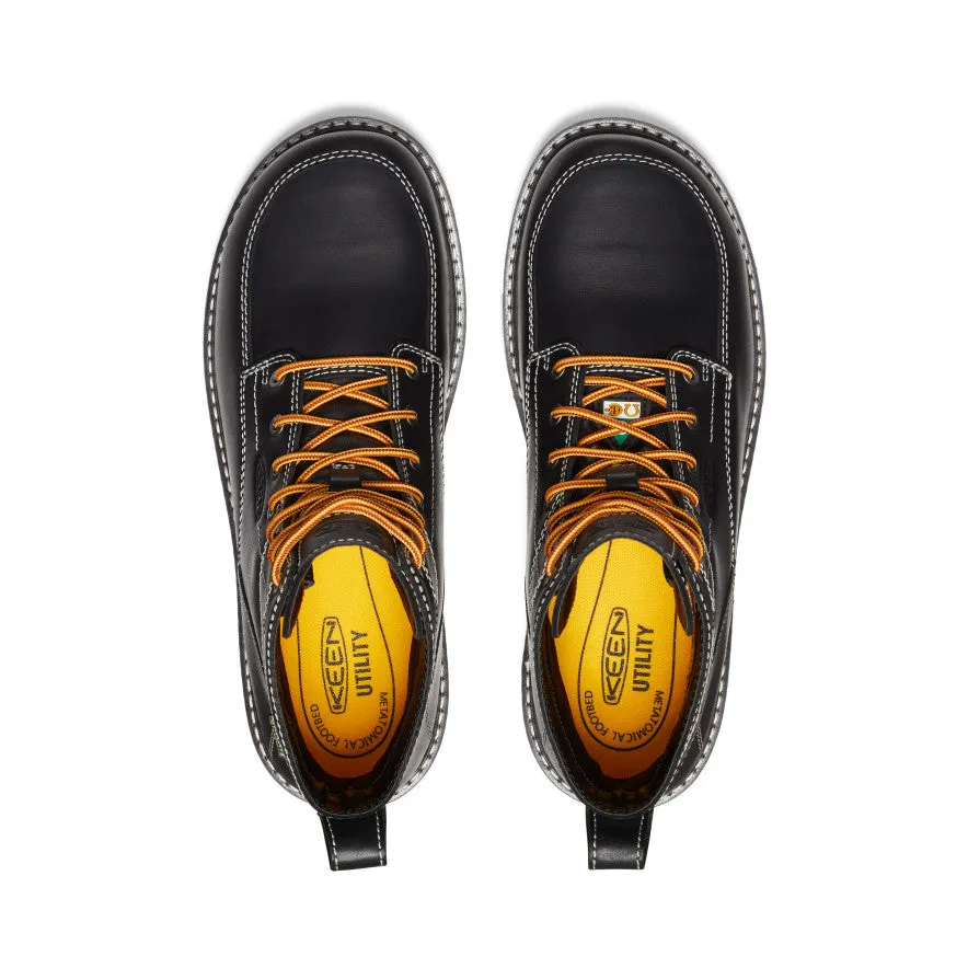 Keen Men's CSA San Jose 6" Waterproof Boot (Aluminum Toe)  |  Black/Off White