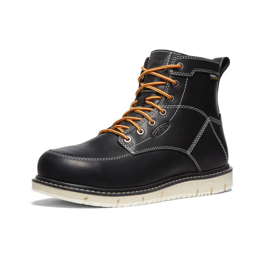 Keen Men's CSA San Jose 6" Waterproof Boot (Aluminum Toe)  |  Black/Off White