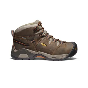 Keen Men's Detroit XT Waterproof Boot (Soft Toe)  |  Black Olive/Leather Brown