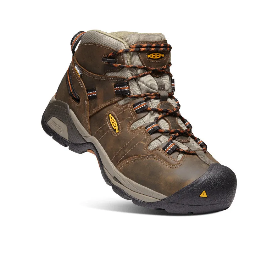 Keen Men's Detroit XT Waterproof Boot (Soft Toe)  |  Black Olive/Leather Brown