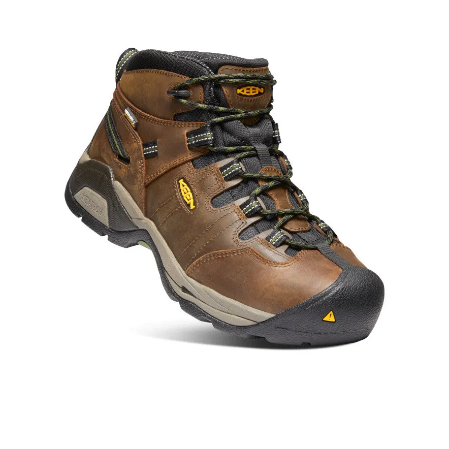 Keen Men's Detroit XT Waterproof Boot (Steel Toe)  |  Cascade Brown/Bronze Green