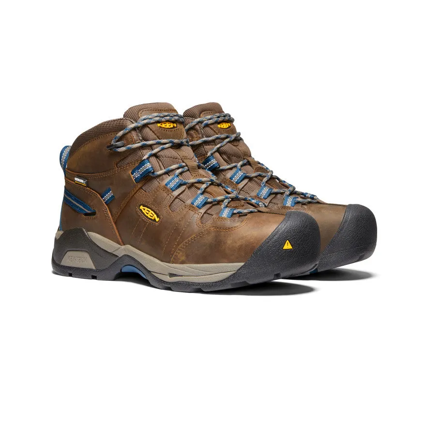 Keen Men's Detroit XT Waterproof Boot (Steel Toe)  |  Cascade Brown/Orion Blue