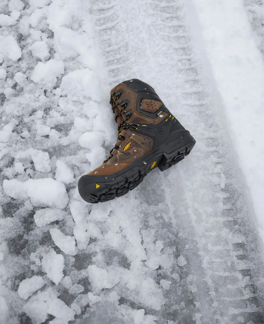 Keen Men's Dover 8" Waterproof Boot (Carbon Toe)  |  Dark Earth/Black