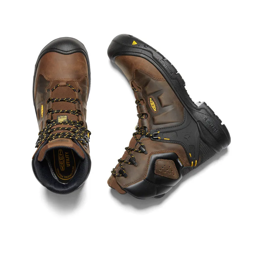 Keen Men's Dover 8" Waterproof Boot (Carbon Toe)  |  Dark Earth/Black