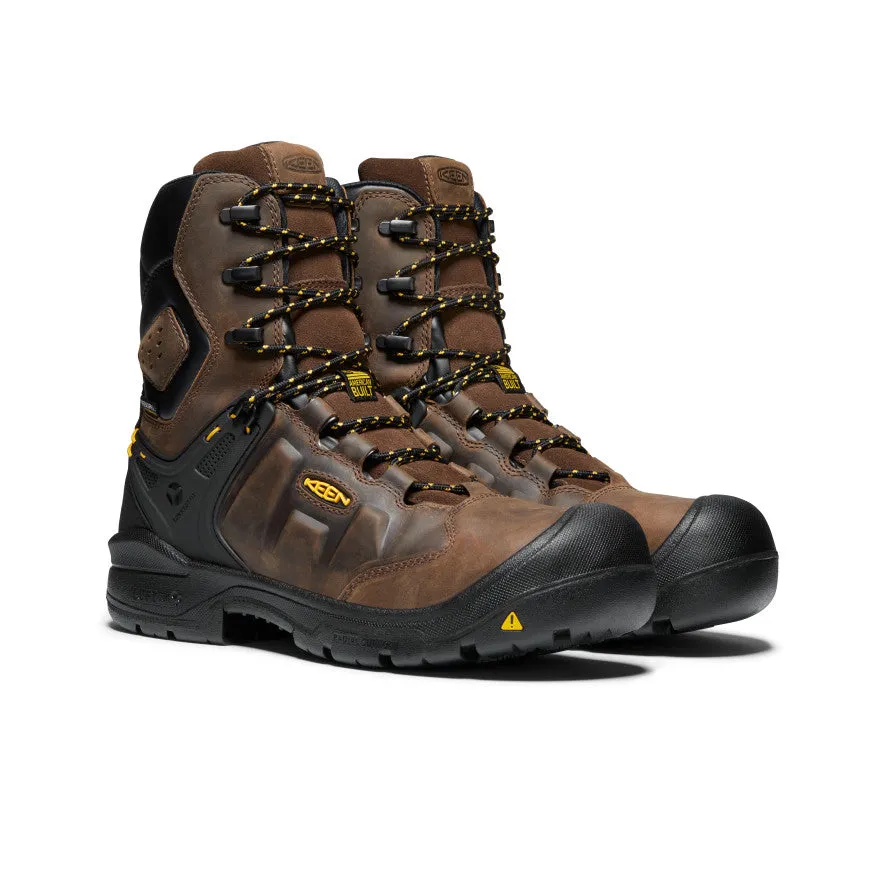 Keen Men's Dover 8" Waterproof Boot (Carbon Toe)  |  Dark Earth/Black