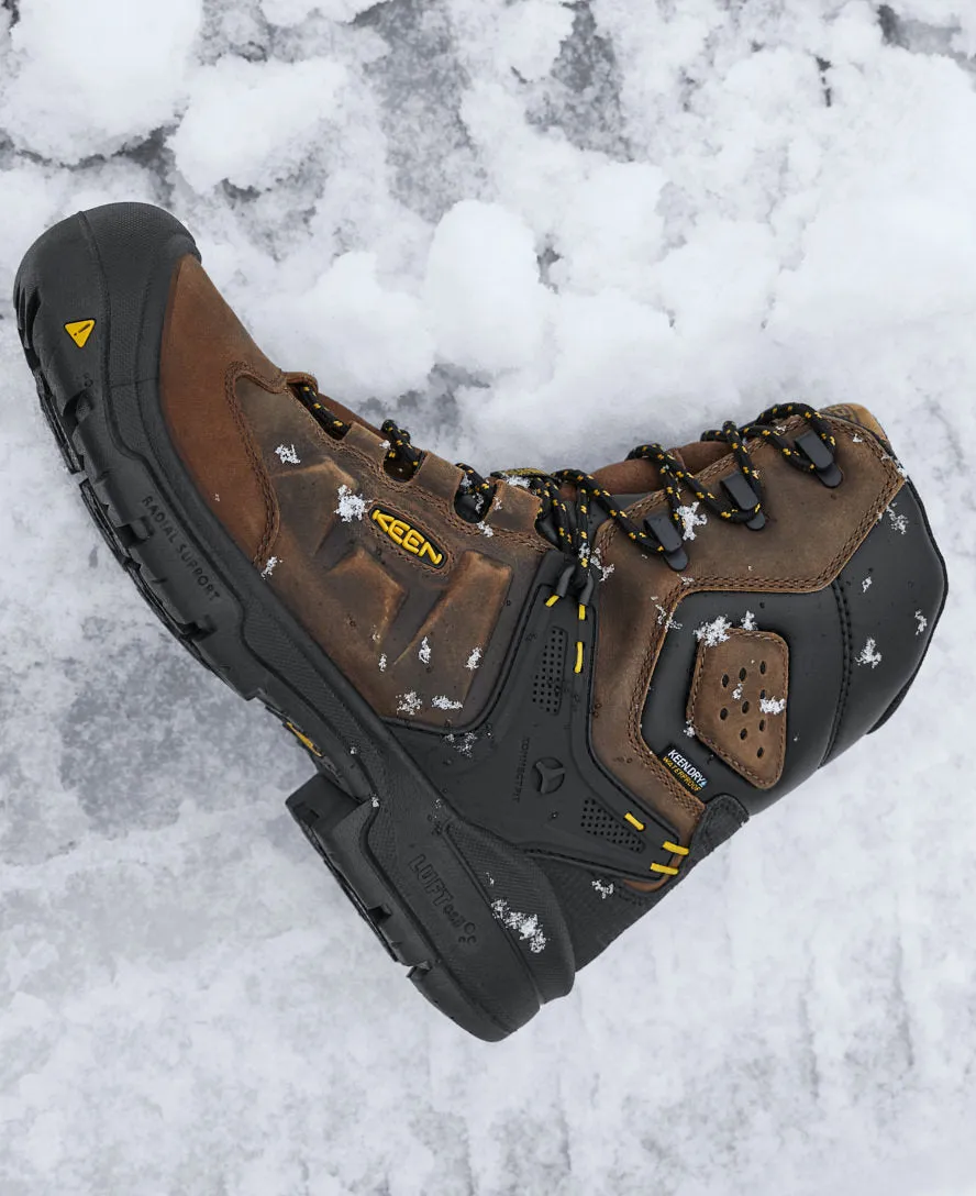 Keen Men's Dover 8" Waterproof Boot (Carbon Toe)  |  Dark Earth/Black