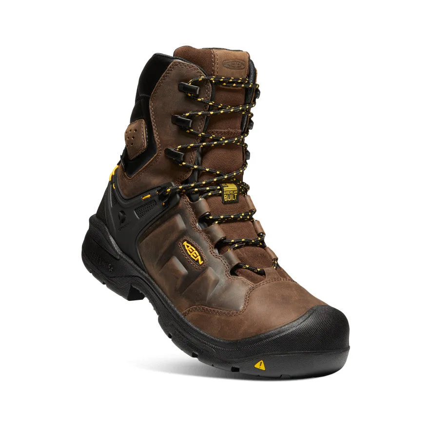 Keen Men's Dover 8" Waterproof Boot (Carbon Toe)  |  Dark Earth/Black
