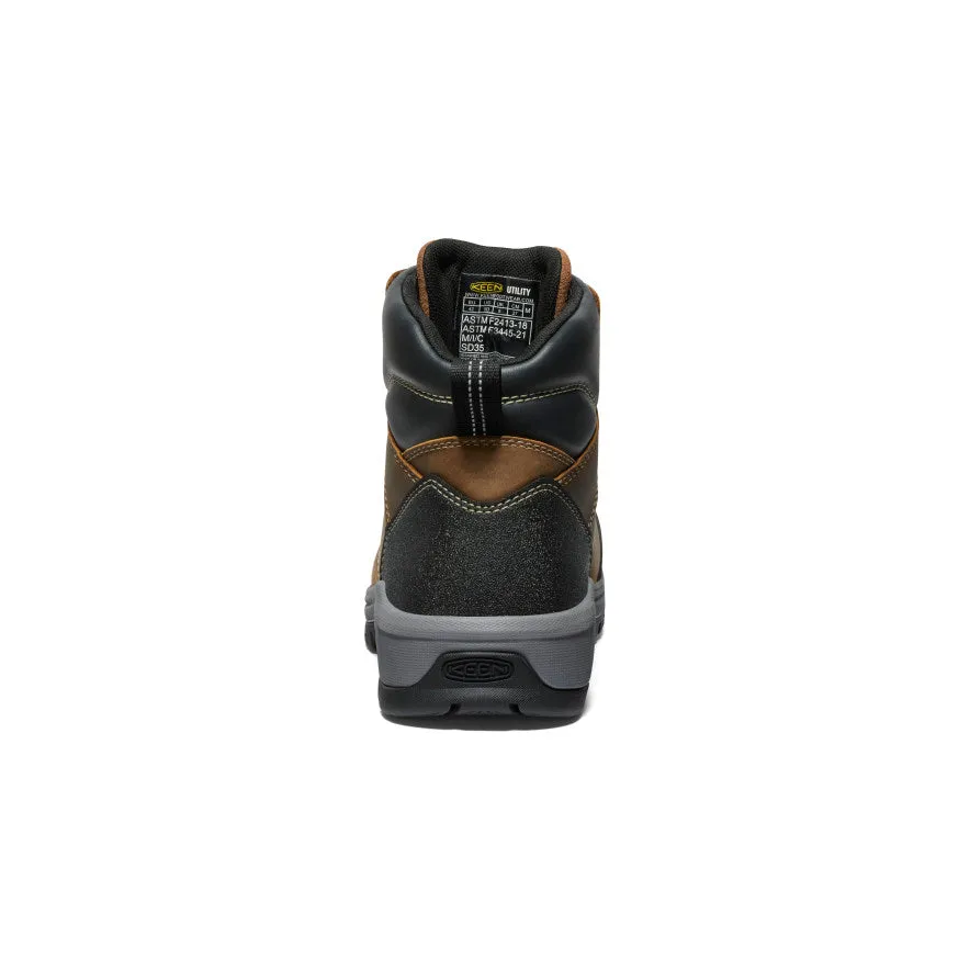 Keen Men's Evanston 6" ESD Boot (Carbon Toe)  |  Bison/Black