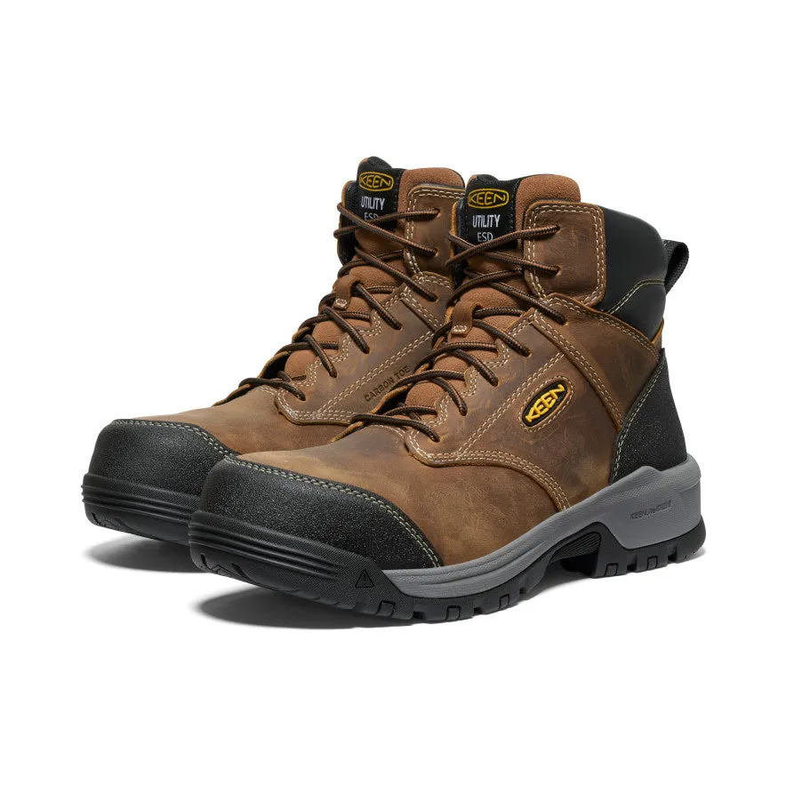 Keen Men's Evanston 6" ESD Boot (Carbon Toe)  |  Bison/Black