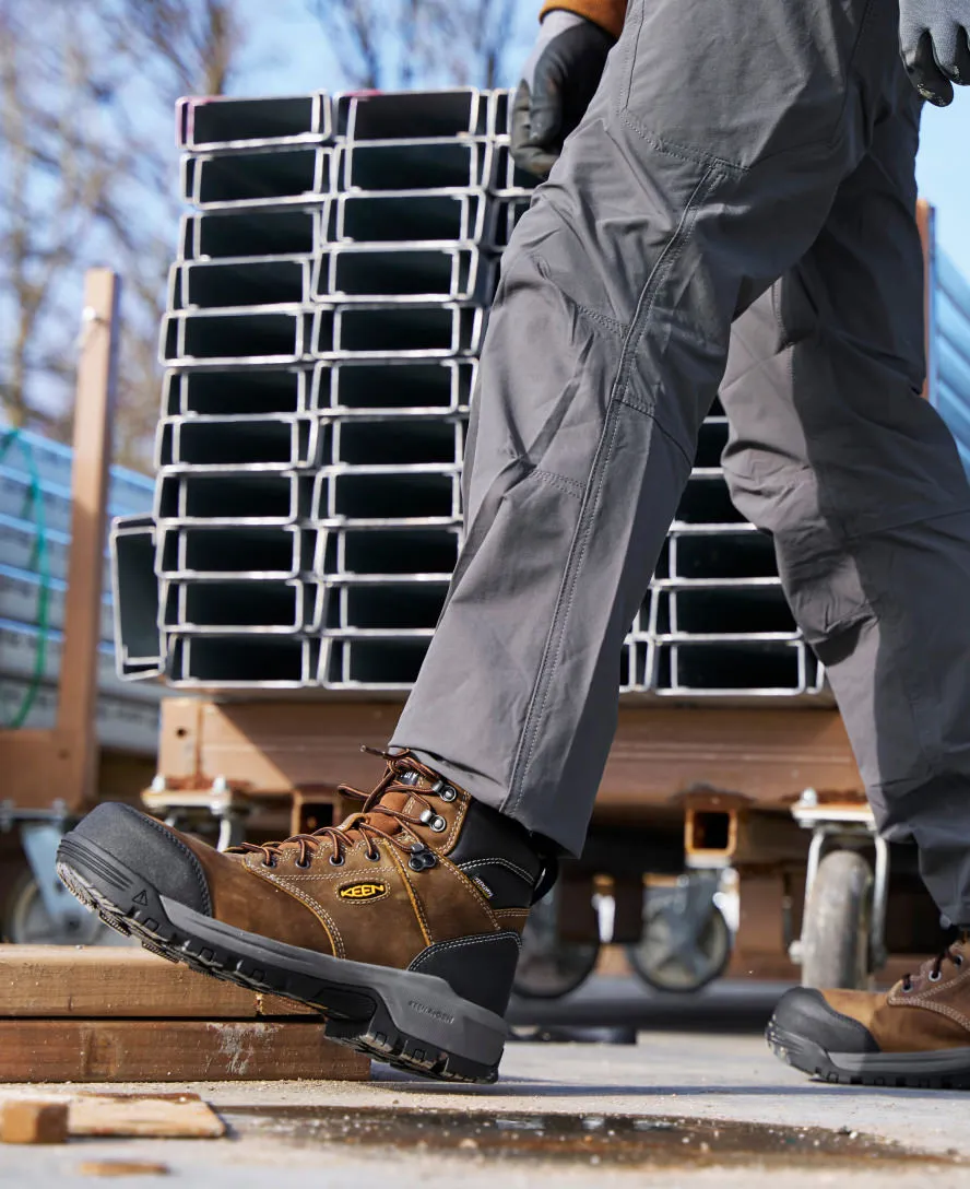 Keen Men's Evanston 6" Insulated Waterproof Boot (Carbon Toe)  |  Bison/Black