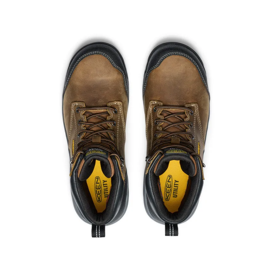 Keen Men's Evanston 6" Insulated Waterproof Boot (Carbon Toe)  |  Bison/Black