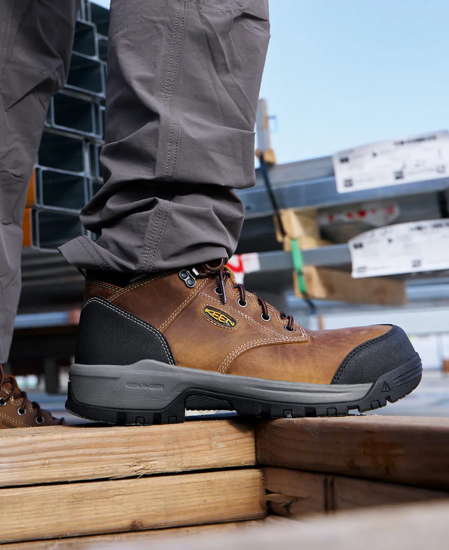 Keen Men's Evanston 6" Waterproof Boot (Soft Toe)  |  Bison/Black