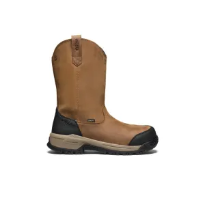 Keen Men's Evanston Pull-On Waterproof Boot (Carbon Toe)  |  Bison/Black