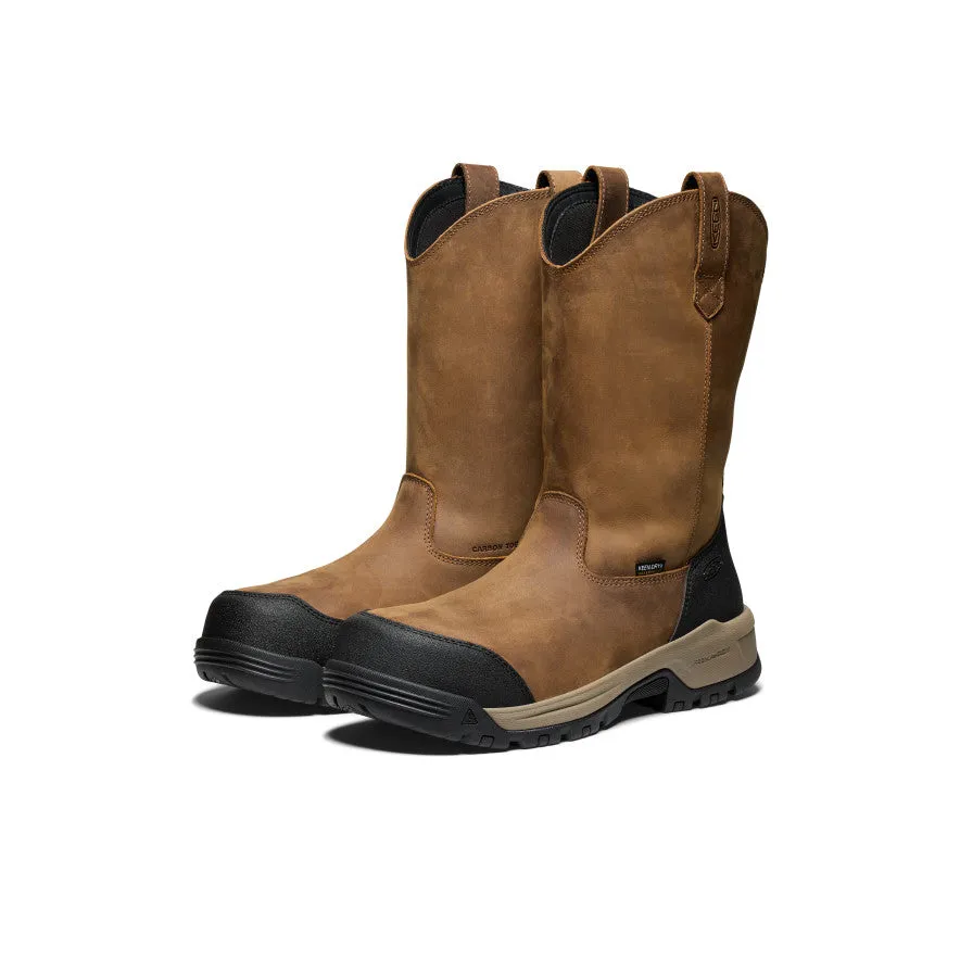 Keen Men's Evanston Pull-On Waterproof Boot (Carbon Toe)  |  Bison/Black