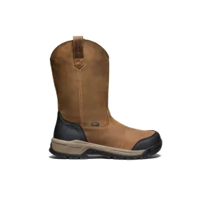 Keen Men's Evanston Pull-On Waterproof Boot (Soft Toe)  |  Bison/Black