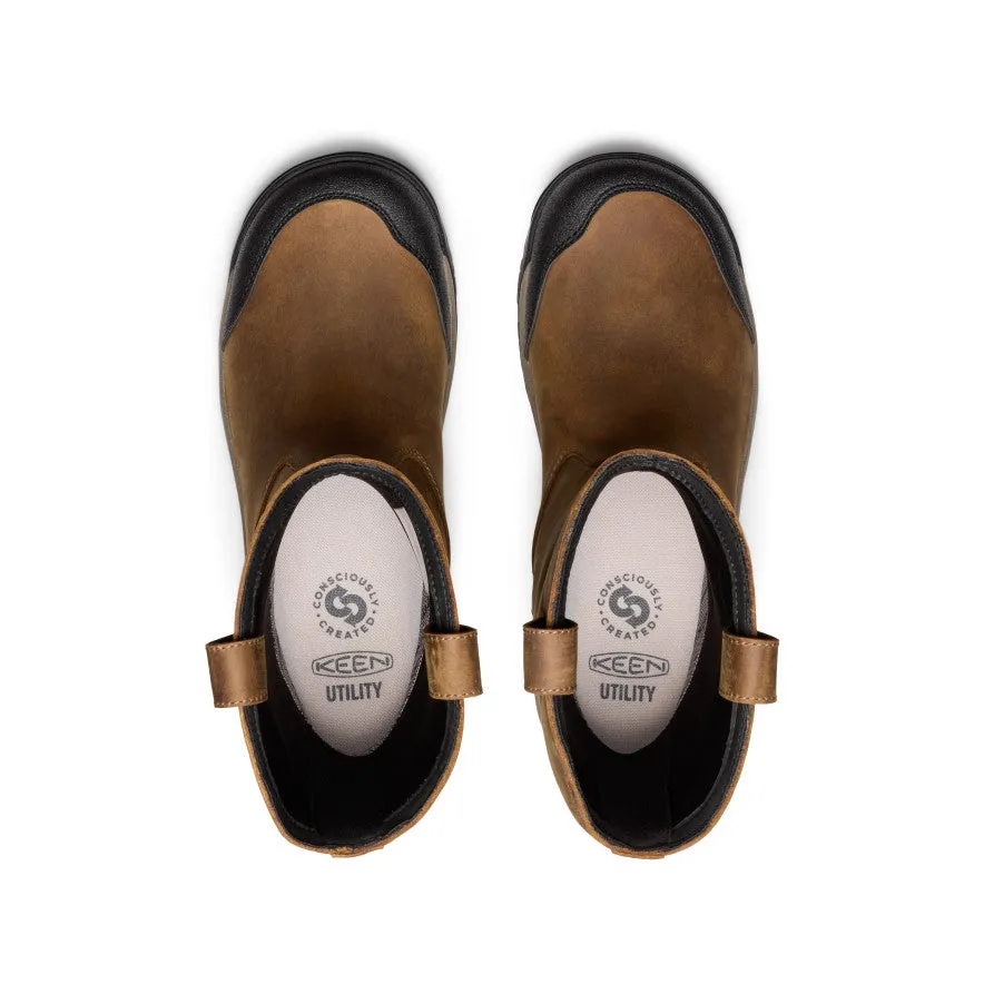 Keen Men's Evanston Pull-On Waterproof Boot (Soft Toe)  |  Bison/Black