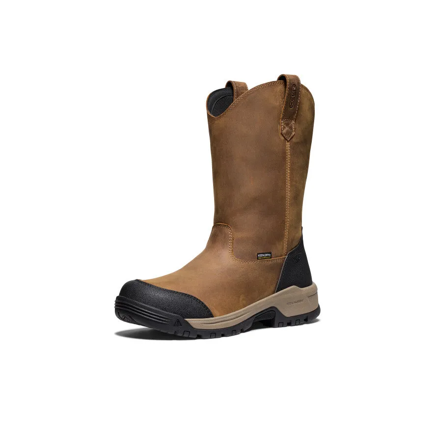 Keen Men's Evanston Pull-On Waterproof Boot (Soft Toe)  |  Bison/Black