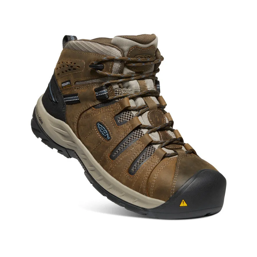 Keen Men's Flint II Waterproof Boot (Steel Toe)  |  Cascade Brown/Orion Blue