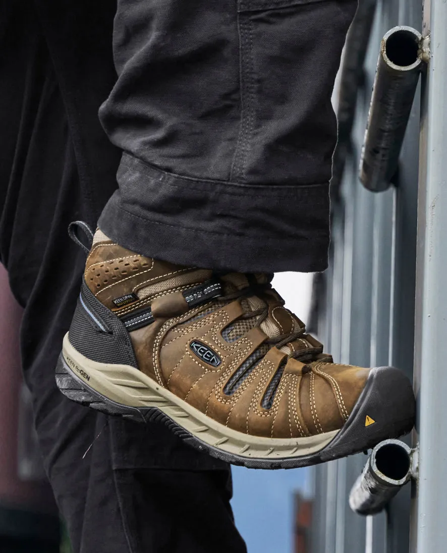 Keen Men's Flint II Waterproof Boot (Steel Toe)  |  Cascade Brown/Orion Blue