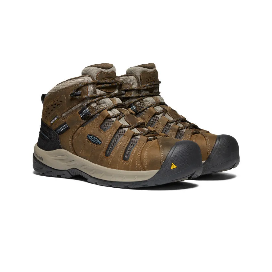 Keen Men's Flint II Waterproof Boot (Steel Toe)  |  Cascade Brown/Orion Blue