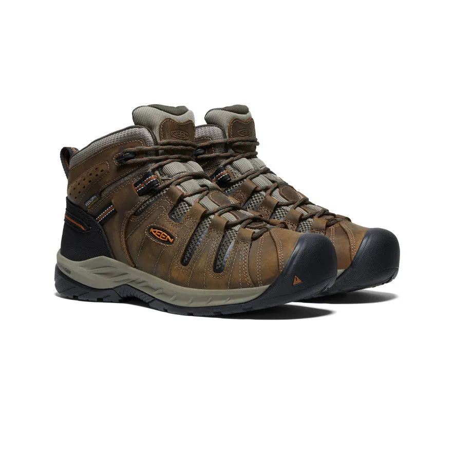 Keen Men's Flint II Waterproof Mid (Soft Toe)  |  Black Olive/Brindle