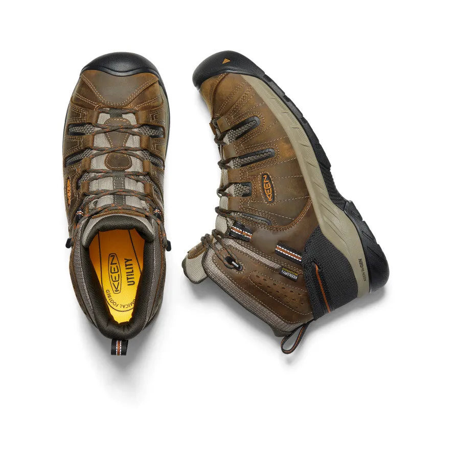 Keen Men's Flint II Waterproof Mid (Soft Toe)  |  Black Olive/Brindle