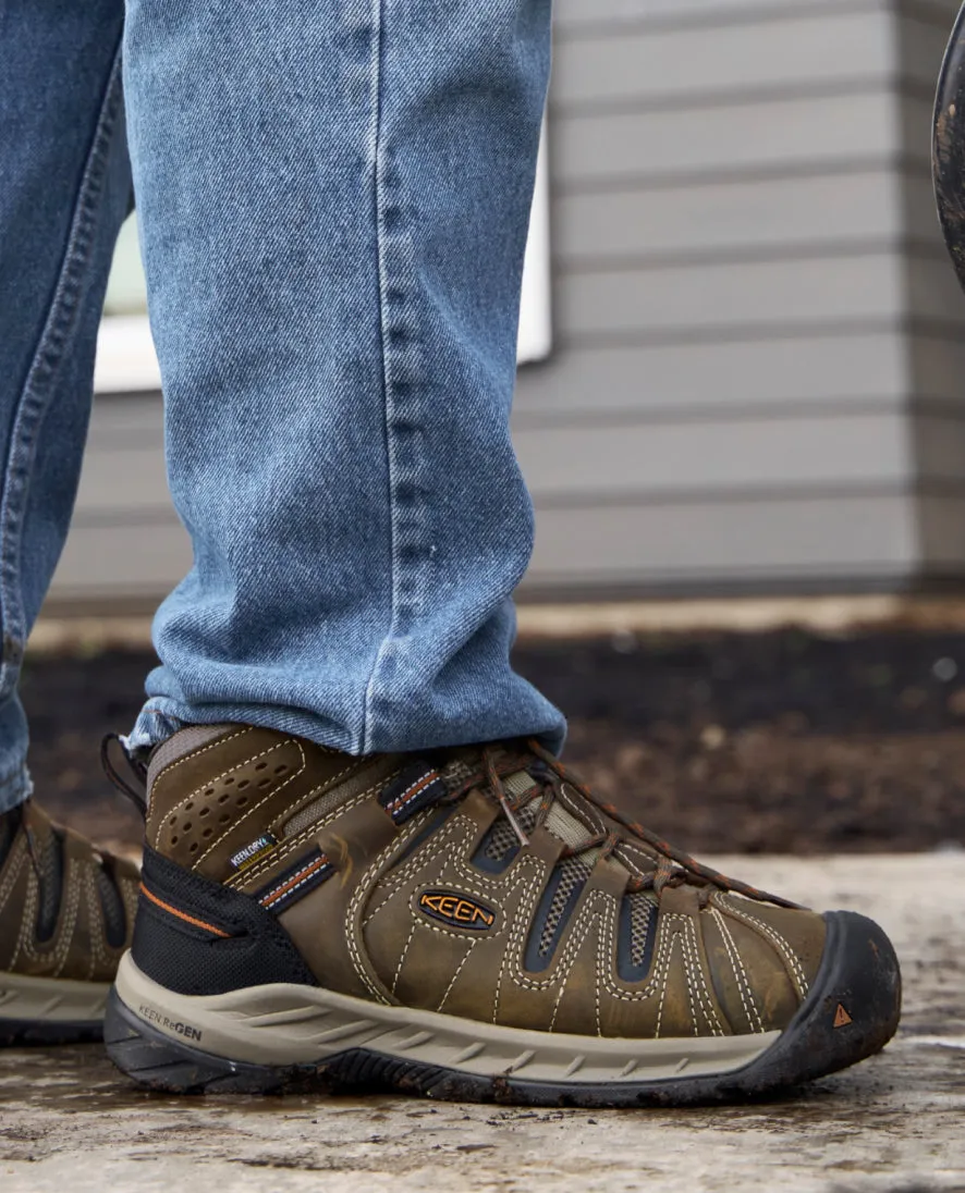Keen Men's Flint II Waterproof Mid (Soft Toe)  |  Black Olive/Brindle