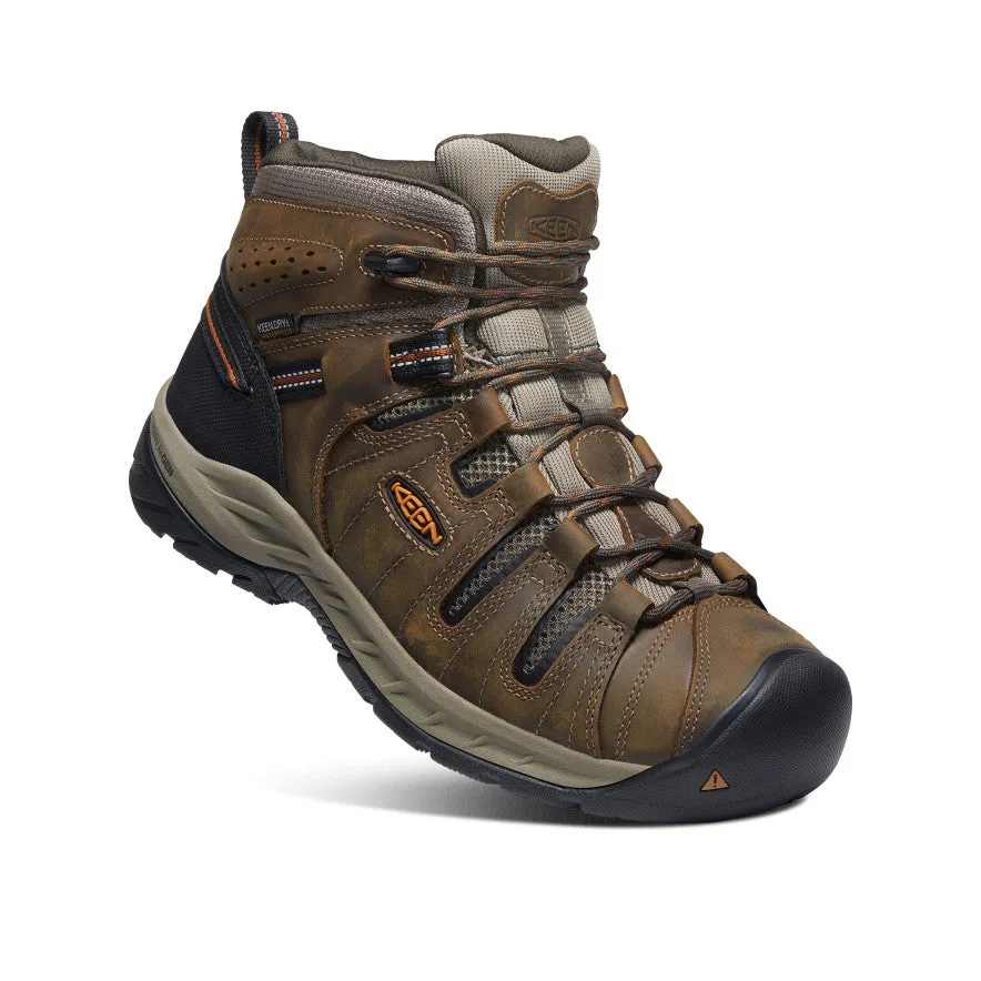Keen Men's Flint II Waterproof Mid (Soft Toe)  |  Black Olive/Brindle