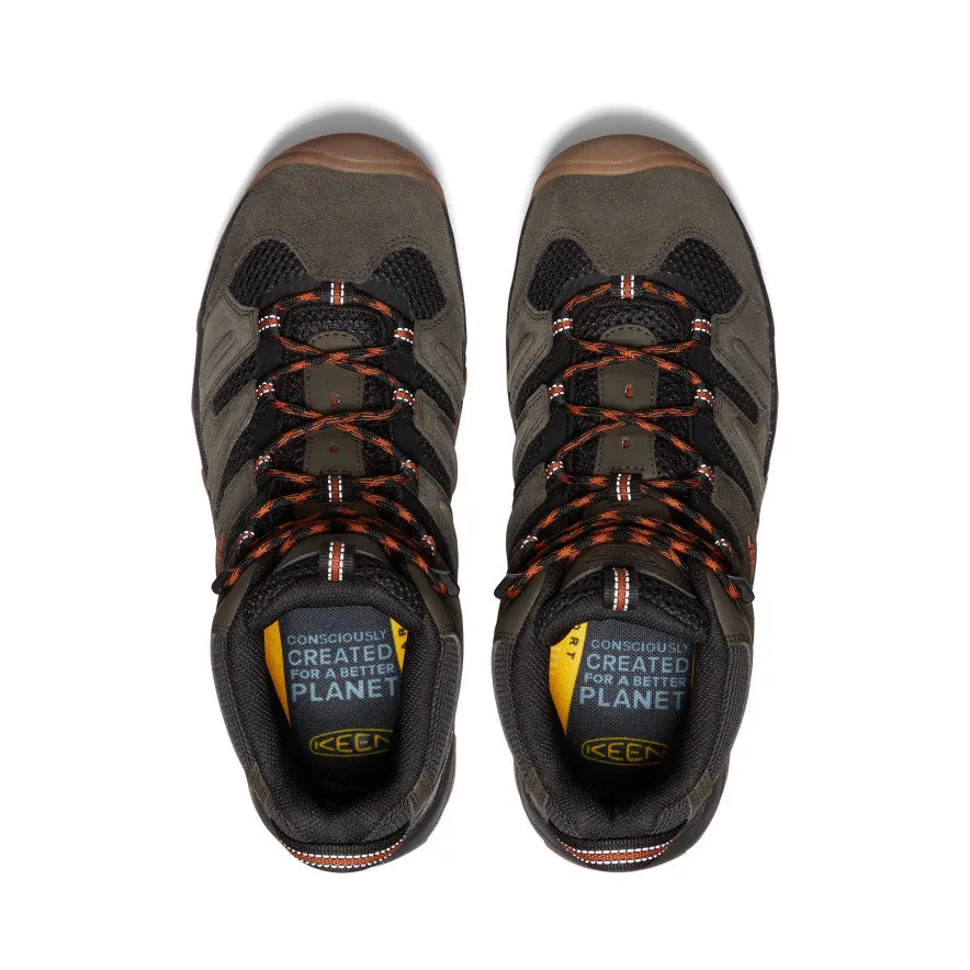 Keen Men's Headout Waterproof Hiking Boot  |  Black Olive/Fossil Orange