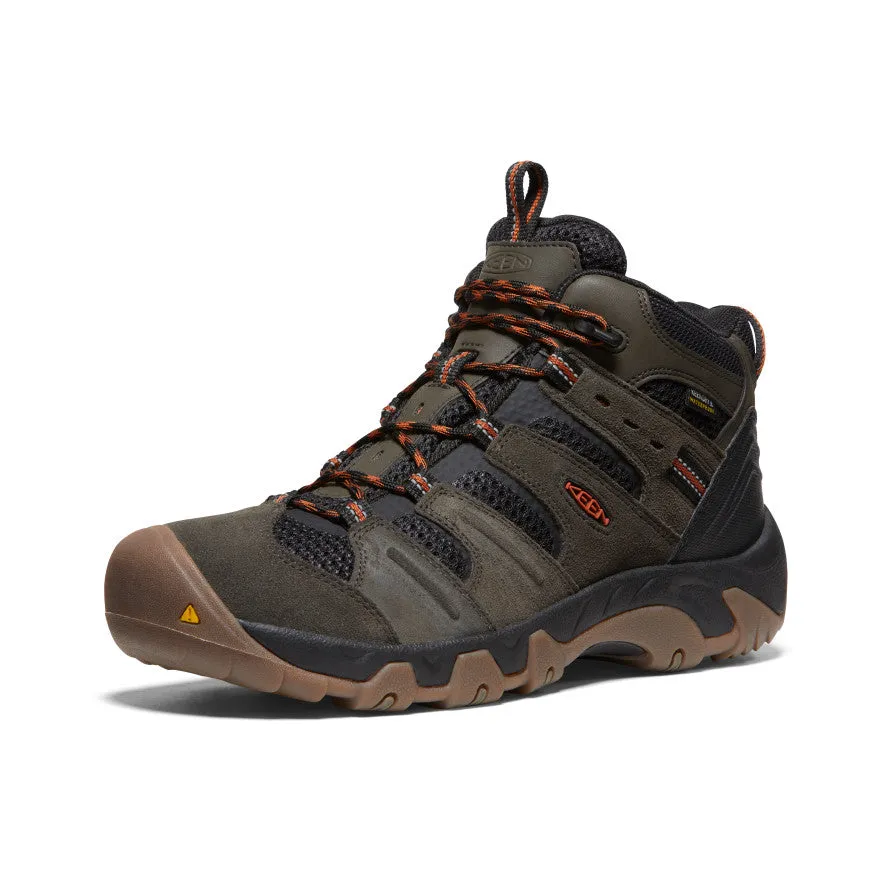 Keen Men's Headout Waterproof Hiking Boot  |  Black Olive/Fossil Orange