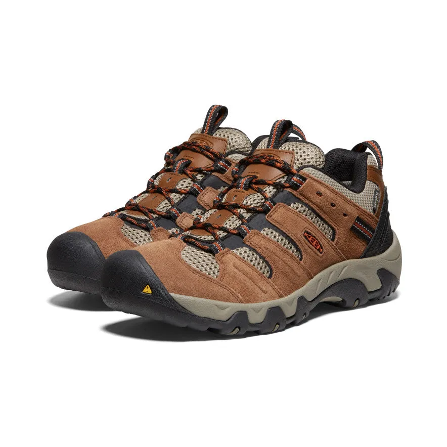 Keen Men's Headout Waterproof Hiking Shoe  |  Bison/Fossil Orange