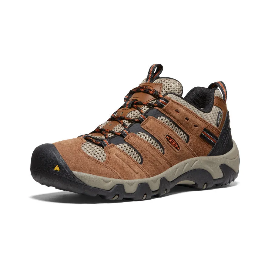 Keen Men's Headout Waterproof Hiking Shoe  |  Bison/Fossil Orange