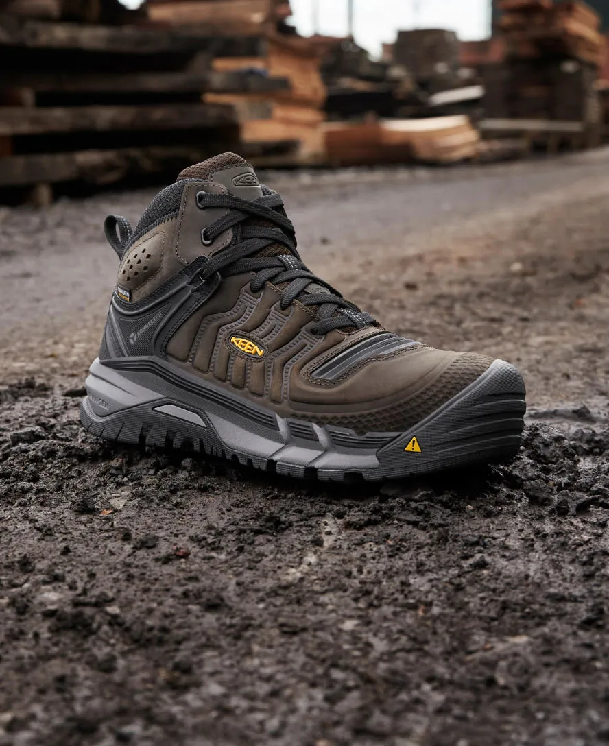 Keen Men's Kansas City  Waterproof Mid (Carbon Toe)  |  Coffee Bean/Black