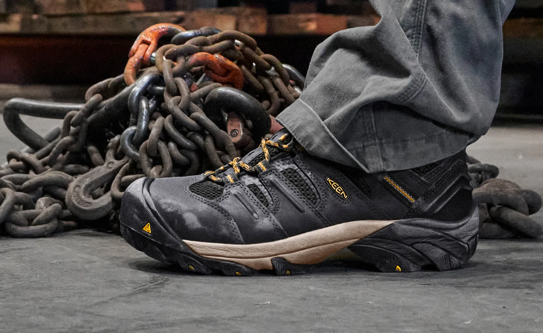 Keen Men's Lansing Mid Waterproof (Steel Toe)  |  Cascade Brown/Brindle