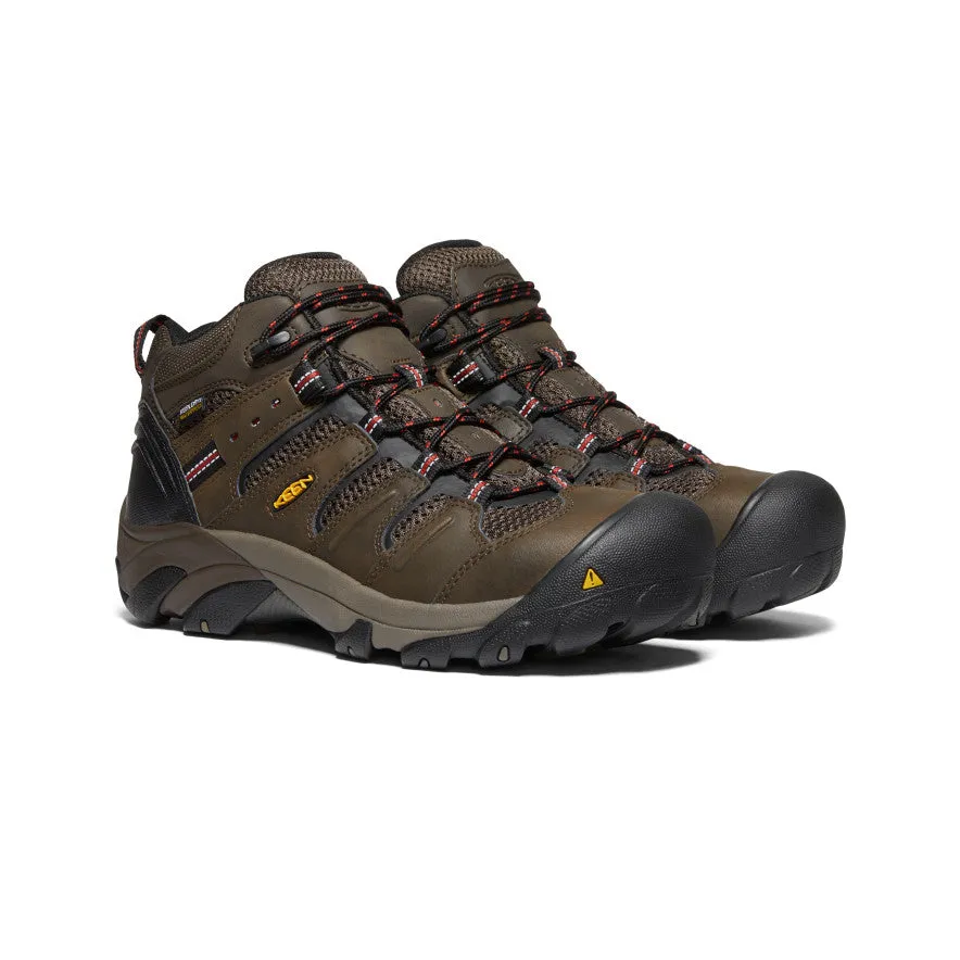 Keen Men's Lansing Mid Waterproof (Steel Toe)  |  Cascade Brown/Brindle