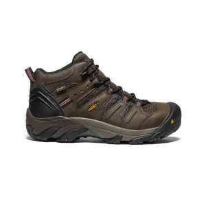 Keen Men's Lansing Mid Waterproof (Steel Toe)  |  Cascade Brown/Brindle