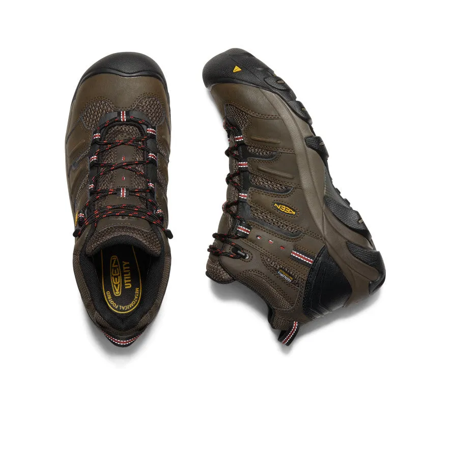 Keen Men's Lansing Mid Waterproof (Steel Toe)  |  Cascade Brown/Brindle