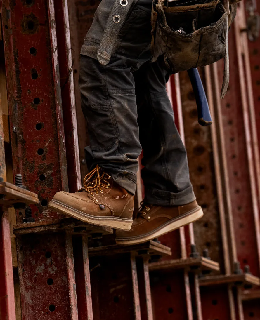 Keen Men's Liberty 6" Boot (Soft Toe)  |  Leather Brown/Birch